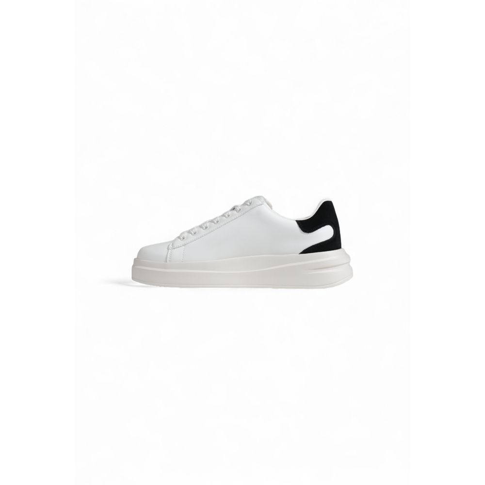Black And White Polyethylene Low Top Sneakers
