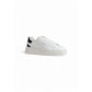 Black And White Polyethylene Low Top Sneakers