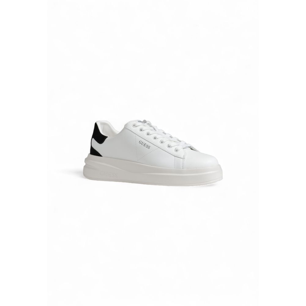 Black And White Polyethylene Low Top Sneakers