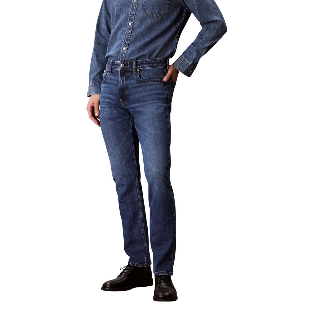 Blue Cotton Skinny Jeans