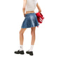 Blue Recycled Cotton Mini Skirt