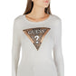 Cream Cotton Long Sleeve T-Shirt