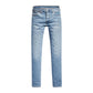 Light Blue Cotton Skinny Jeans