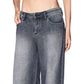 Gray Cotton Relaxed Fit Jeans