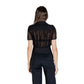 Black Polyester Shortsleeve Shirt