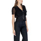 Black Polyester Shortsleeve Shirt