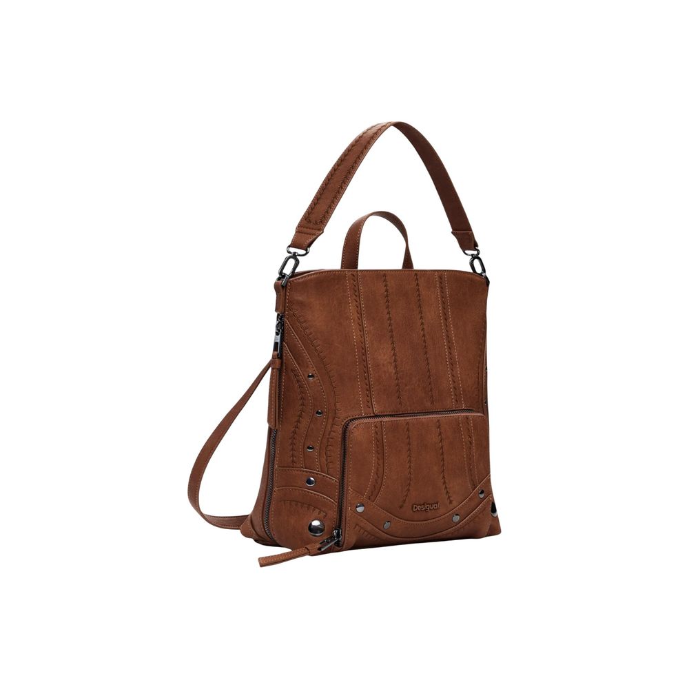 Brown Polyethylene Backpack