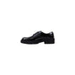 Black Artificial Leather Platform Pumps
