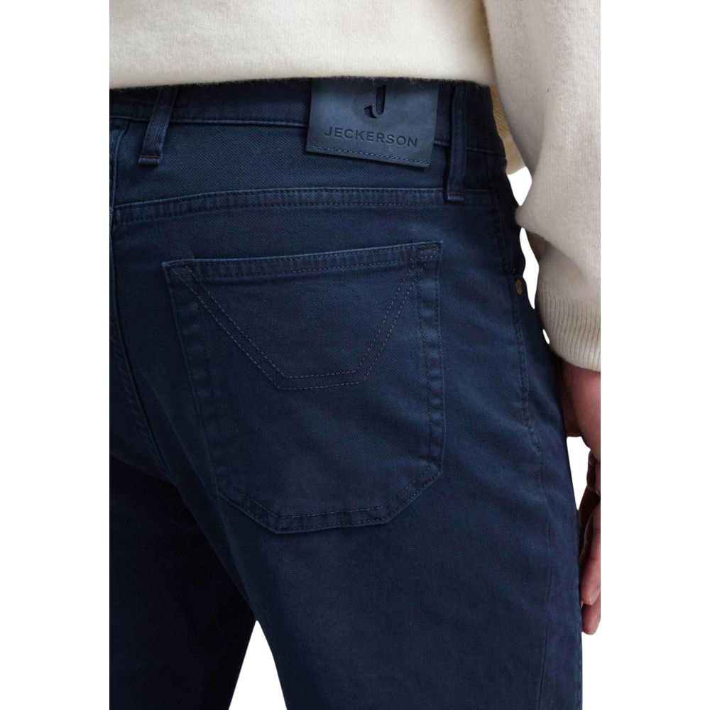 Blue Cotton Skinny Pants