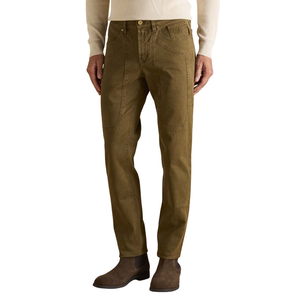 Brown Cotton Skinny Jeans