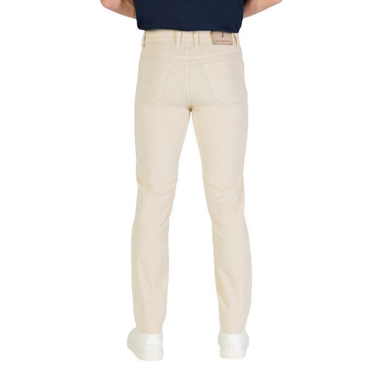 Cream Cotton Skinny Jeans