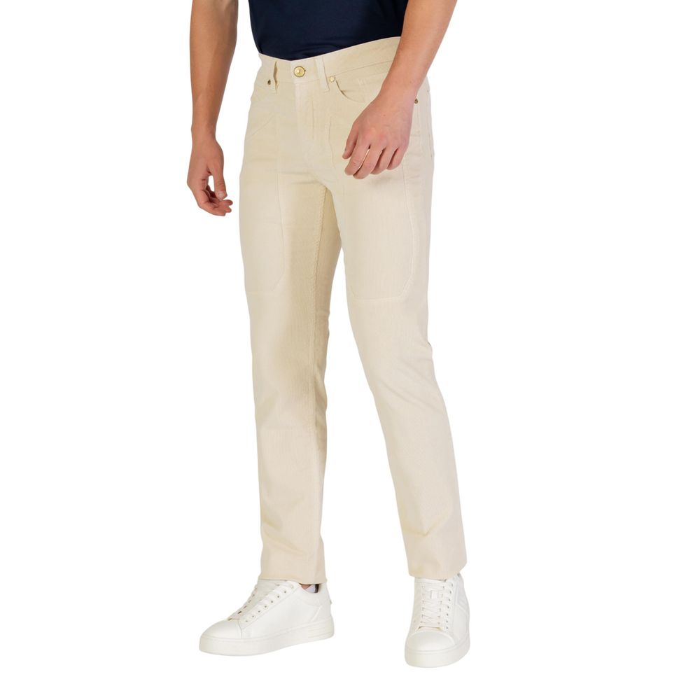 Cream Cotton Skinny Jeans