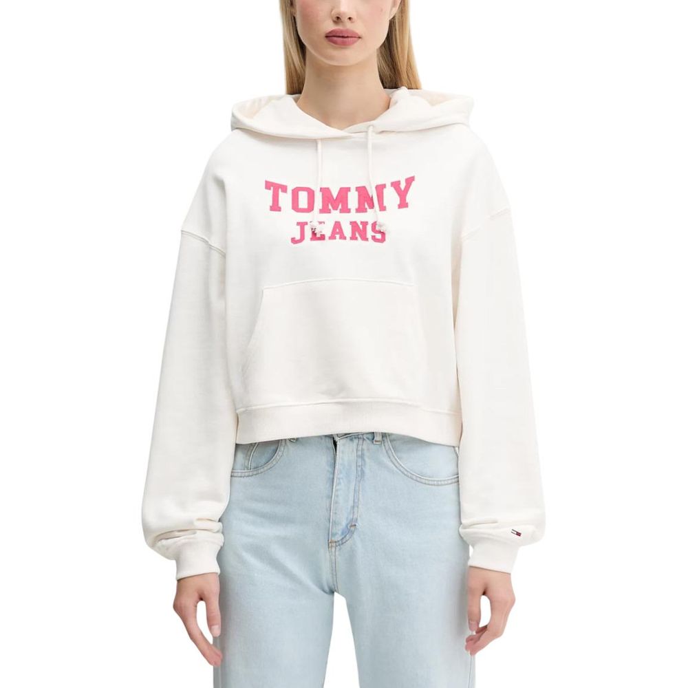 Cream Recycled Cotton Hoodie