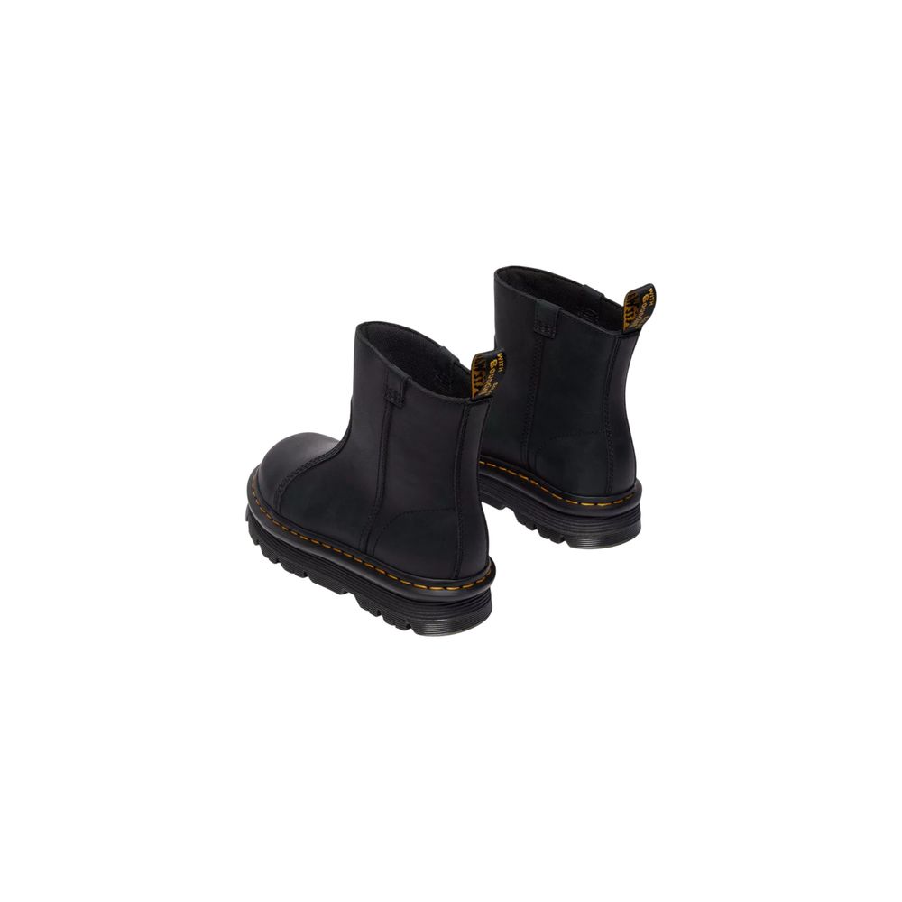 Black Leather Ankle Boots