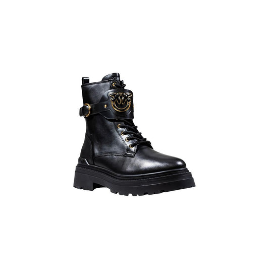 Black Leather Ankle Boots