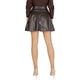 Brown Recycled Polyester Mini Skirt