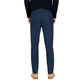 Blue Cotton Skinny Pants
