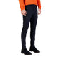 Blue Cotton Skinny Pants