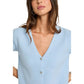 Blue Polyester Cardigan