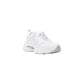 White Polyester Chunky Sneakers
