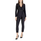 Black Polyester Casual Pants