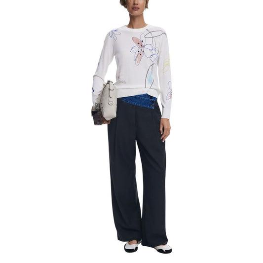 Cream Viscose Sweatshirt