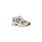 Gray Suede Leather Athletic Sneakers