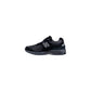 Black Suede Leather Athletic Sneakers
