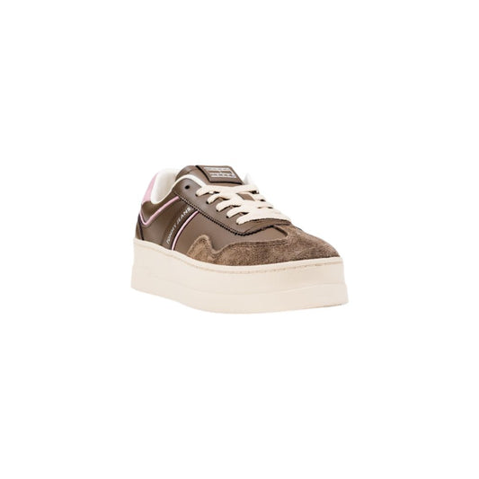 Brown Artificial Leather Sneakers