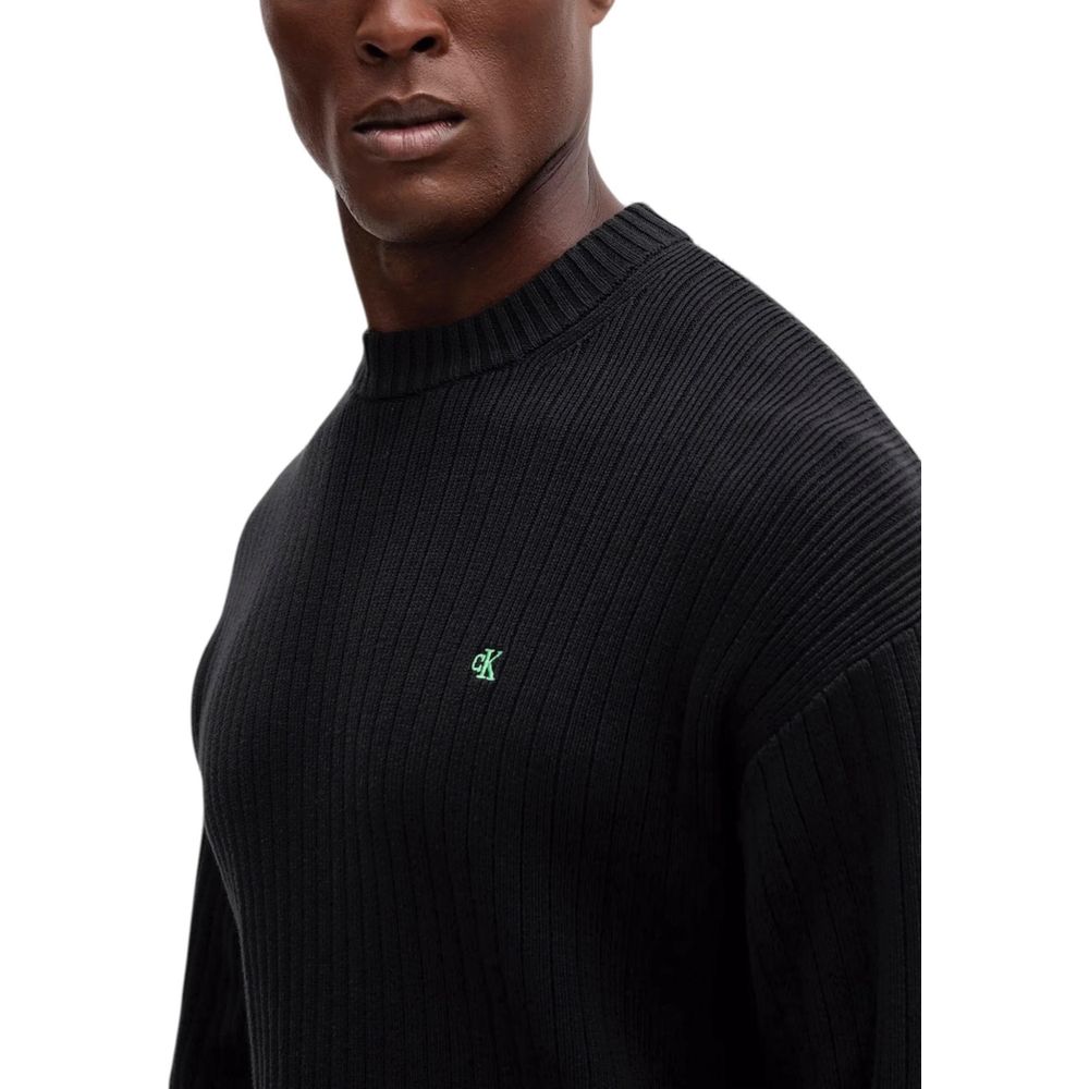 Black Cotton Sweatshirt