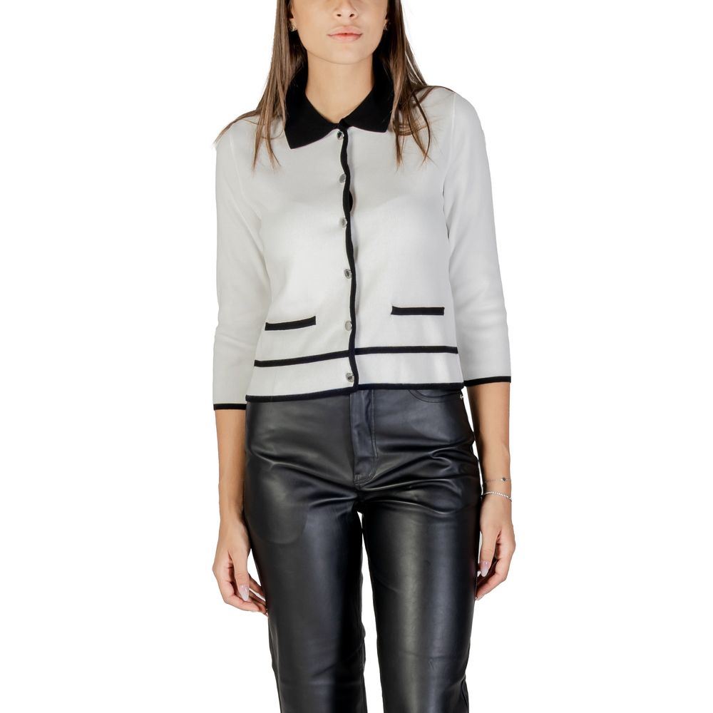 Black And White Viscose Sweatshirt