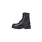 Black Leather Lace-Up Boots