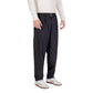 Black Cotton Casual Pants