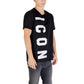Black And White Cotton T-Shirt