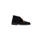 Black Suede Leather Lace-Up Boots