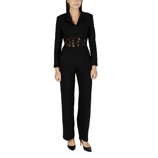 Black Polyester Rompers