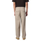 Beige Cotton Casual Pants