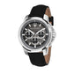 Black Leather Dress Watch