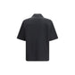 Black Cotton Shortsleeve Shirt