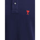Blue Cotton Polo Shirt
