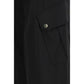 Black Cotton Cargo Pants