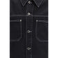 Black Cotton Denim Jacket