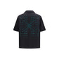 Black Cotton Shortsleeve Shirt