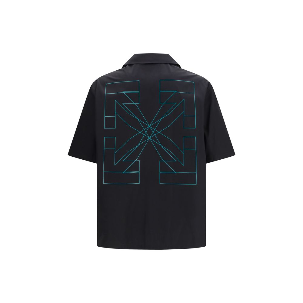 Black Cotton Shortsleeve Shirt