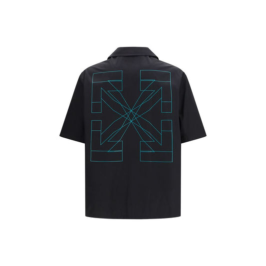 Black Cotton Shortsleeve Shirt