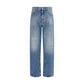 Blue Cotton Jeans Denim