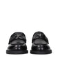 Black Leather Slip-On Loafers