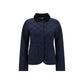 Blue Polyamide Full-Length Jacket