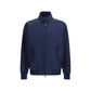Blue Polyester Biker Jacket