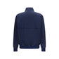 Blue Polyester Biker Jacket